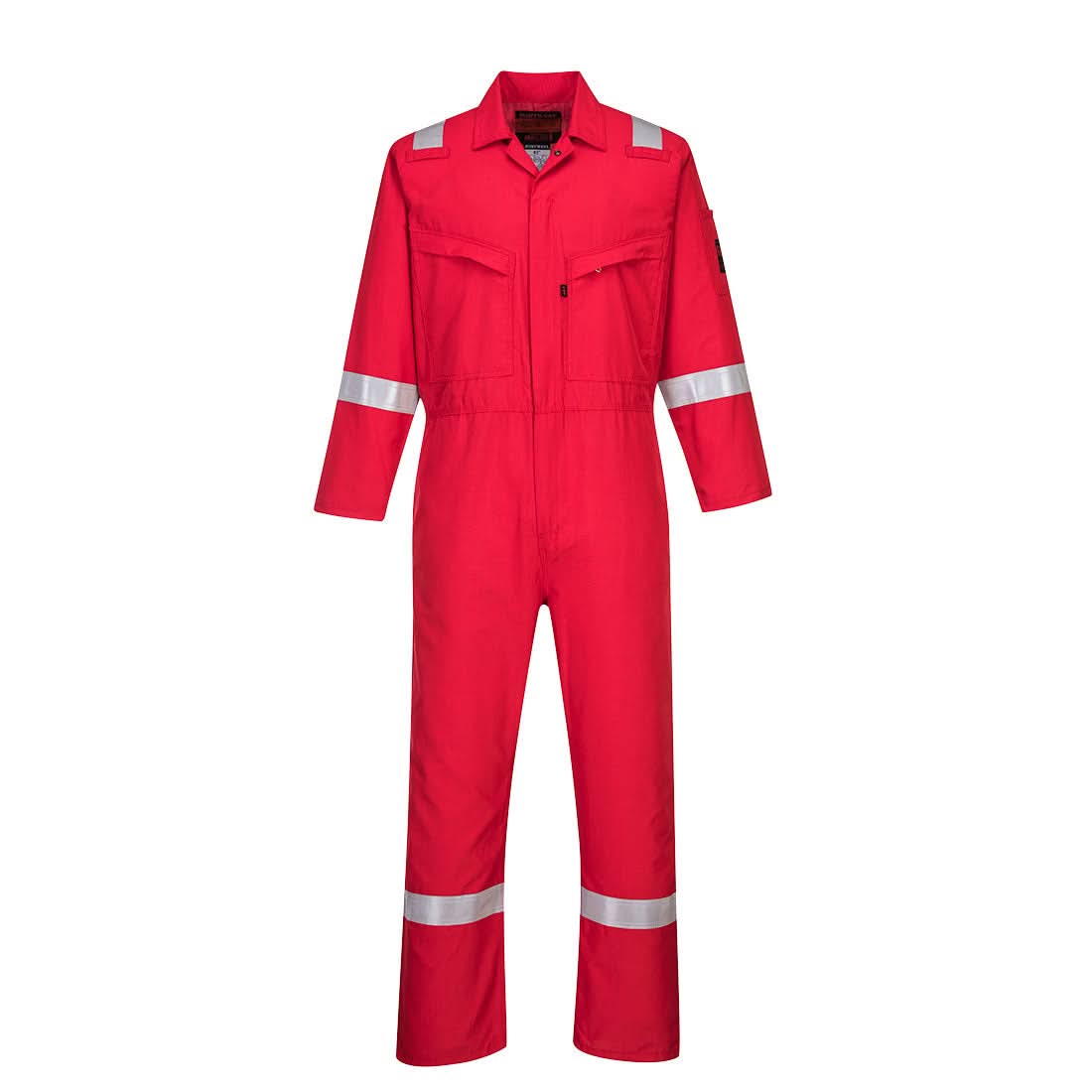 Portwest Araflame Silver Coverall AF73 - Red - Customisable Coveralls