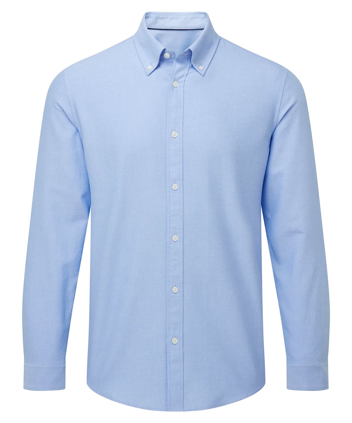 Asquith & Fox Mens cotton long sleeve Oxford shirt AQ039 - Light Blue - Customisable Shirts