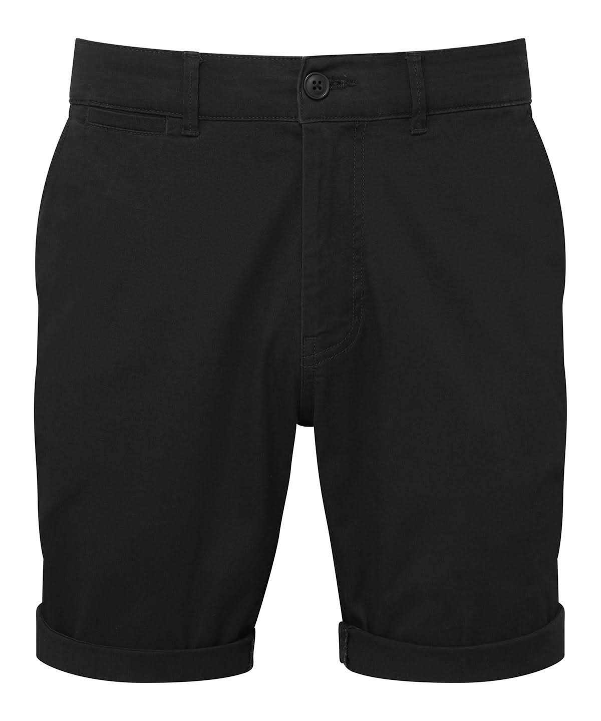 Asquith & Fox Mens lightweight chino shorts AQ058 - Black - Customisable Shorts