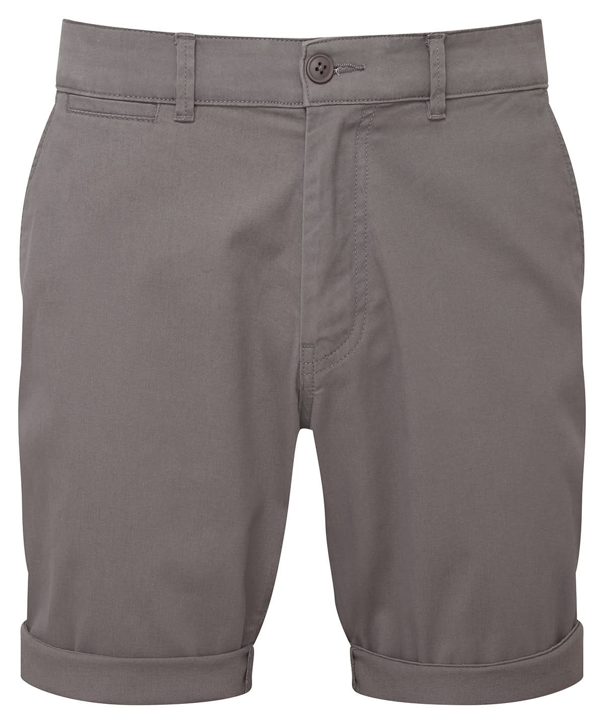 Asquith & Fox Mens lightweight chino shorts AQ058 - Slate - Customisable Shorts