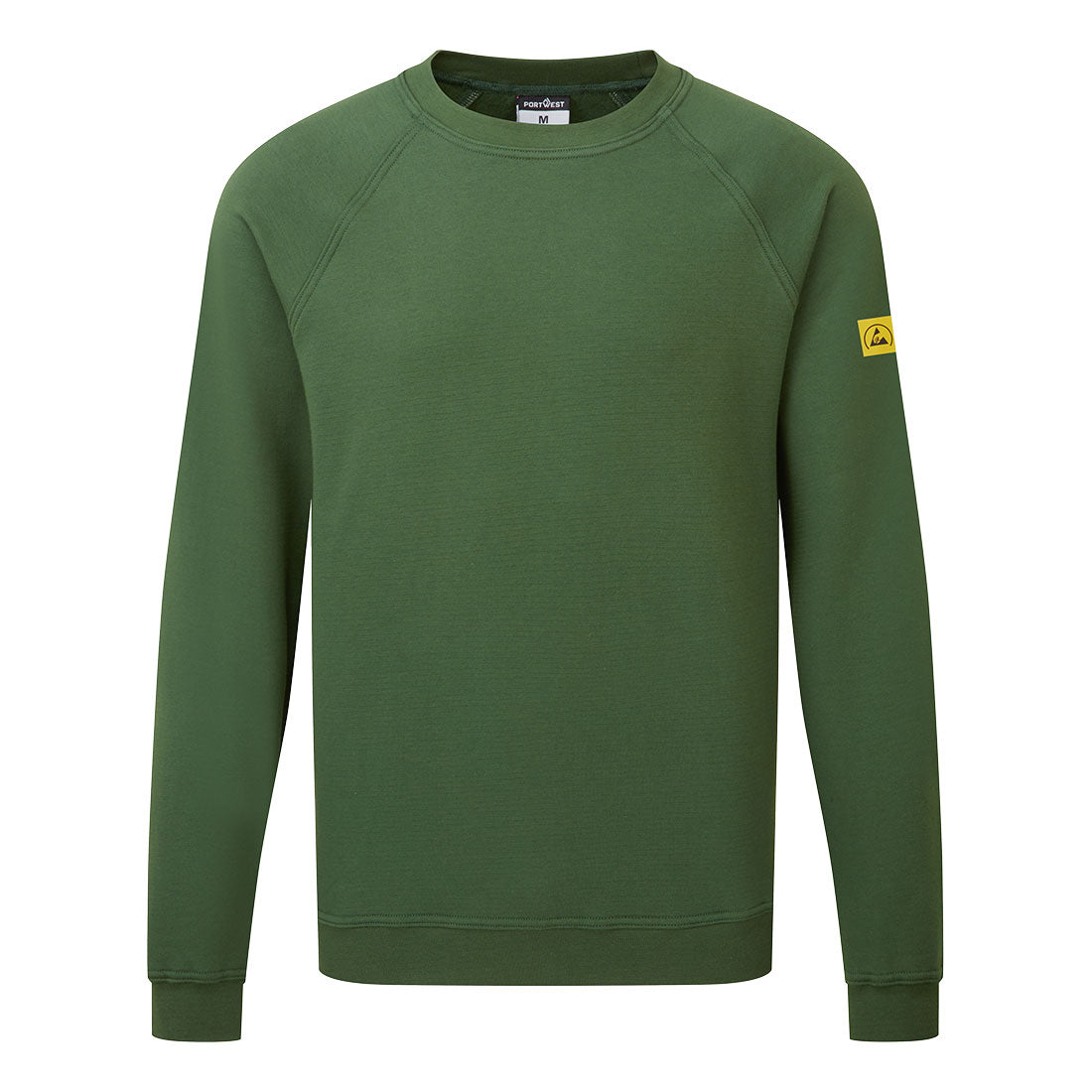 Portwest Anti-Static ESD Sweatshirt as24 - Forest Green - Customisable Sweatshirts