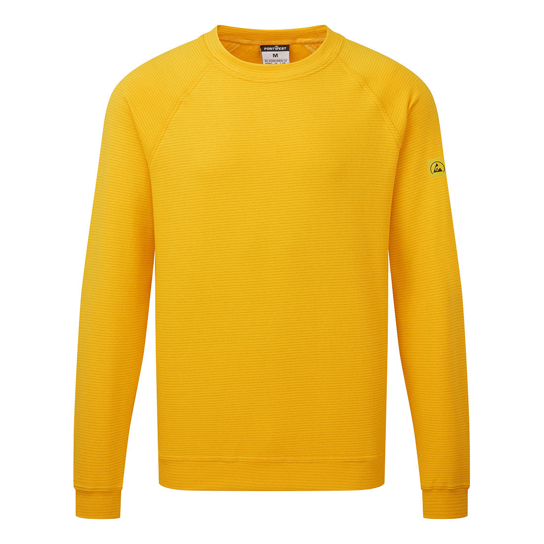 Portwest Anti-Static ESD Sweatshirt as24 - Deep Yellow - Customisable Sweatshirts