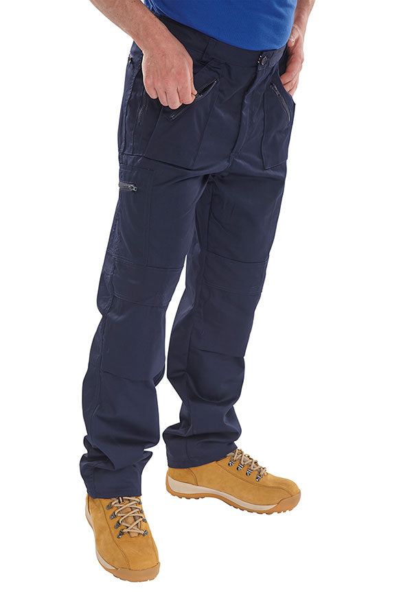 Beeswift Action Work Trousers - Navy Blue - Customisable Trousers