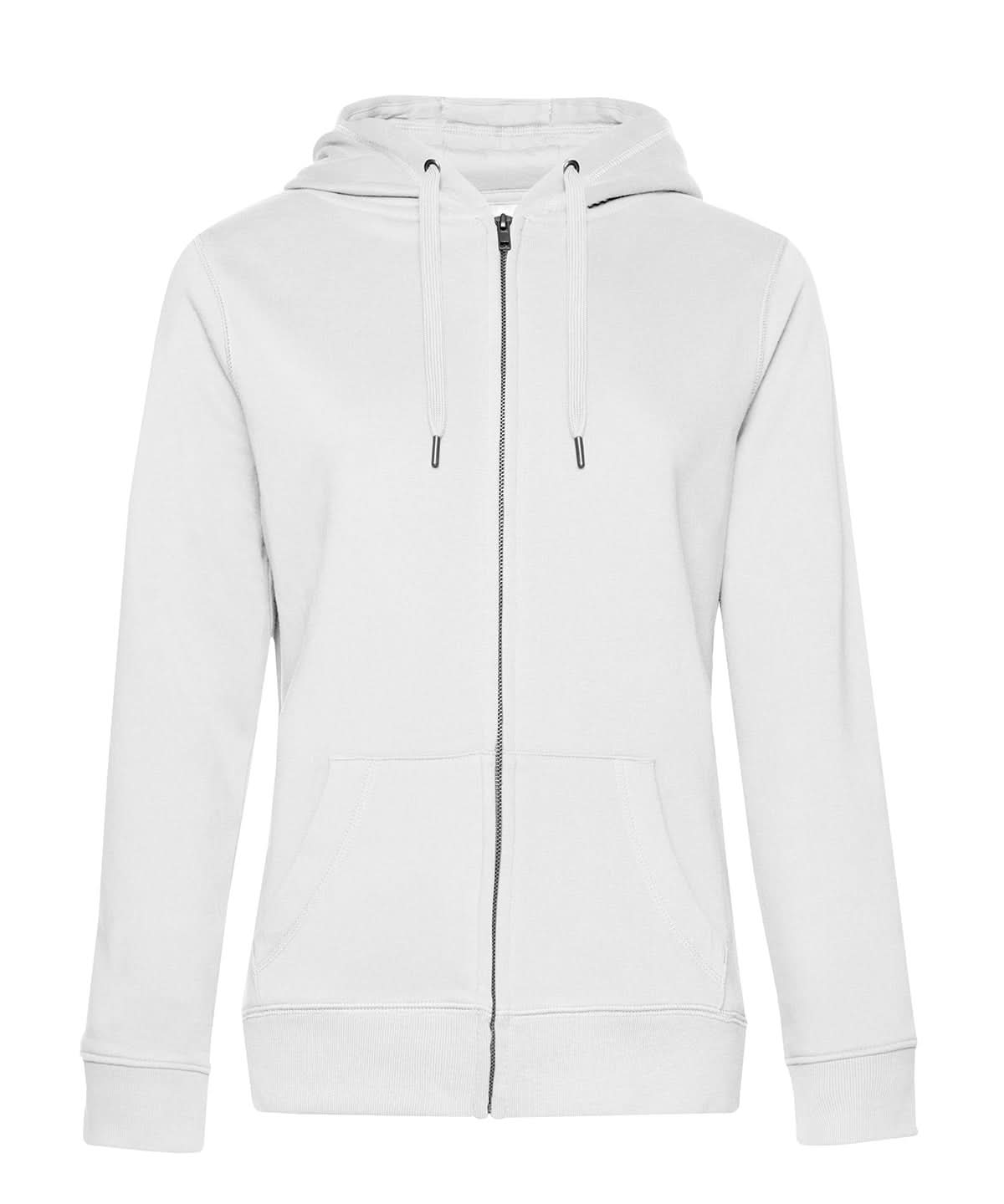 B&C Collection Queen zipped hooded B012F - White - Customisable Hoodies