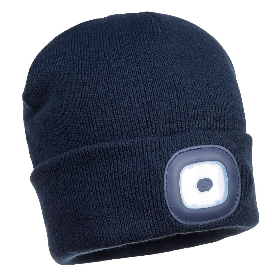 Portwest Beanie Usb Rechargeable Led Head Light B029 - Navy - Customisable PPE