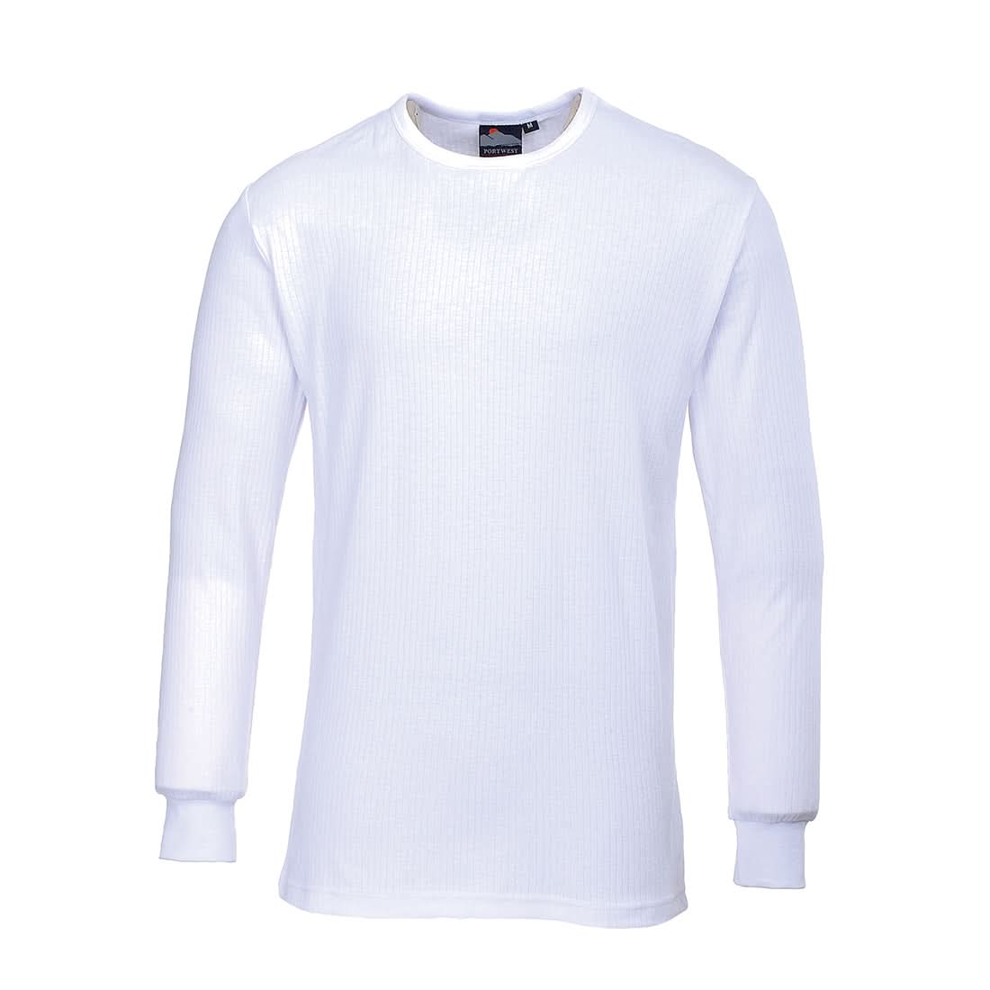 Portwest Thermal T Shirt Long Sleeve B123 - White - Customisable T-Shirts