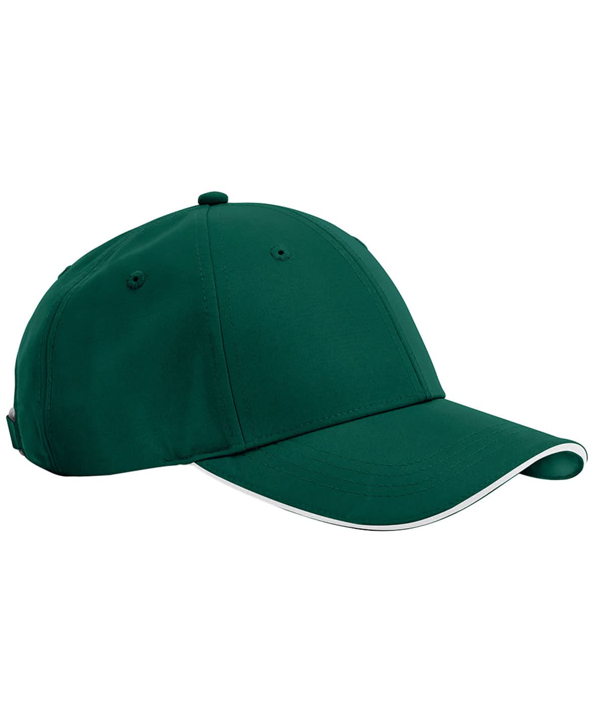 Beechfield Team sports tech cap B195R - Bottle Green White One size - Customisable Caps