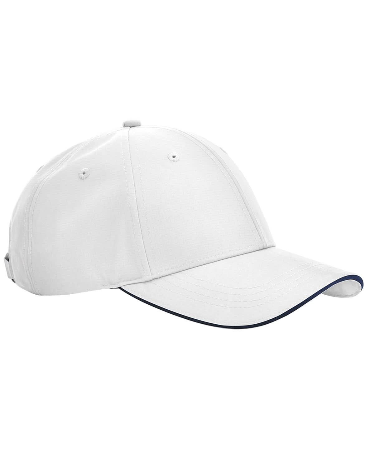 Beechfield Team sports tech cap B195R - White French Navy One size - Customisable Caps