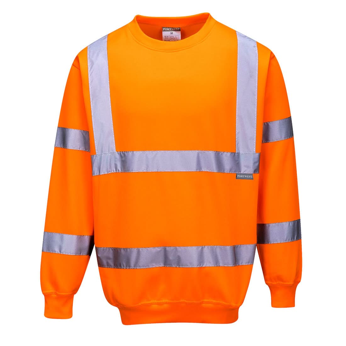Portwest Hi Vis Sweatshirt B303 - Orange - Customisable Hi-Vis Sweatshirt
