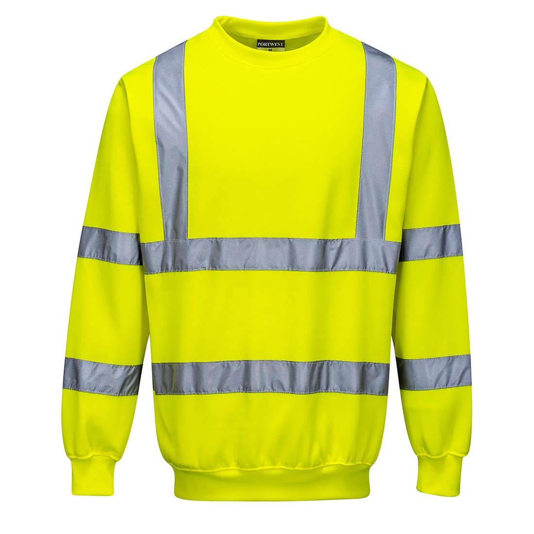 Portwest Hi Vis Sweatshirt B303 - Yellow - Customisable Hi-Vis Sweatshirt