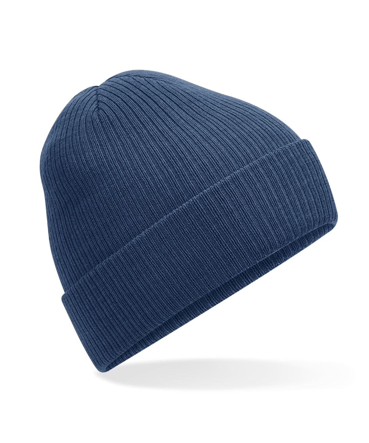 Beechfield Polylana ribbed beanie B376R - Steel Blue One size - Customisable Beanies