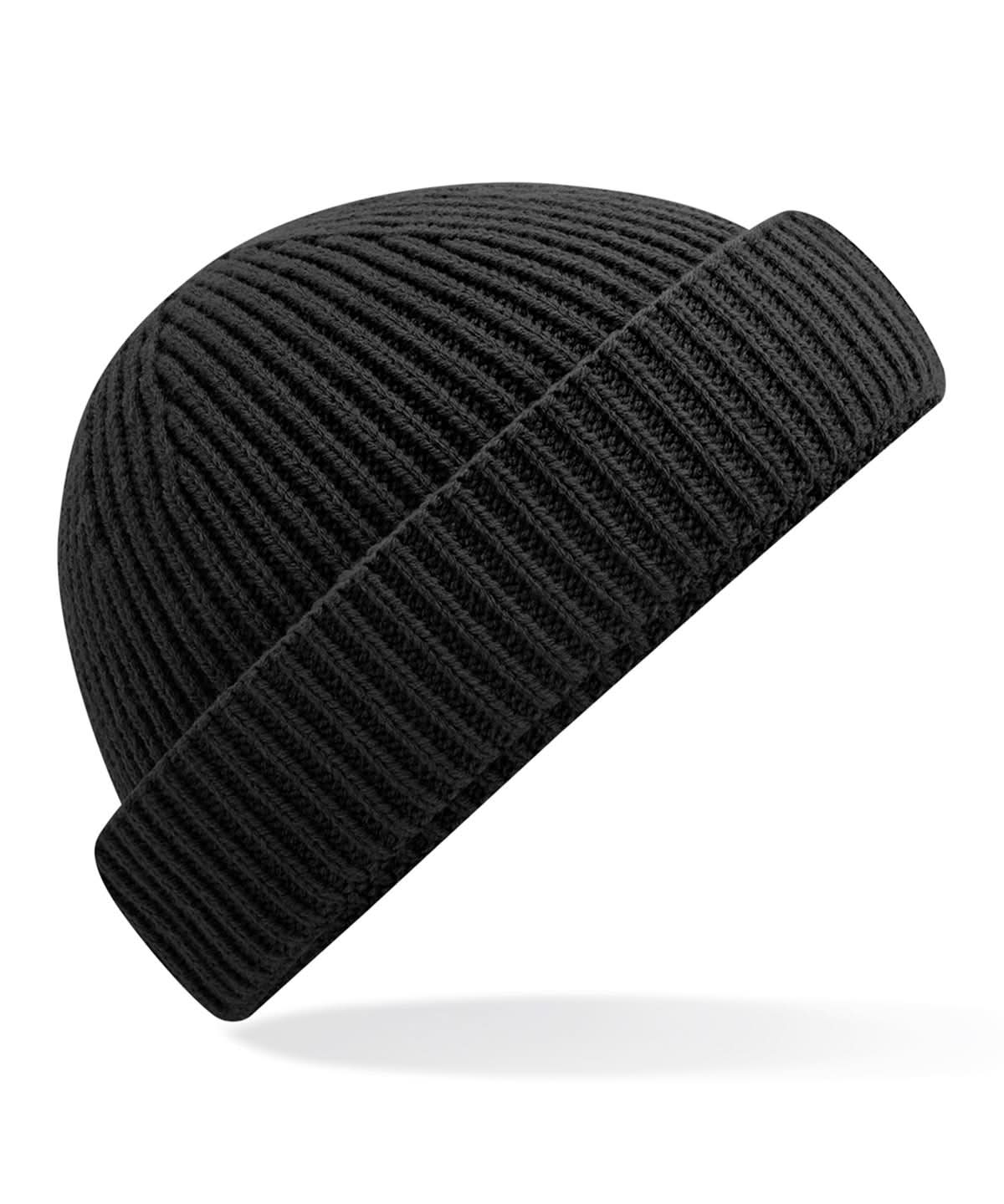 Beechfield Harbour beanie B383R - Black One size - Customisable Beanies