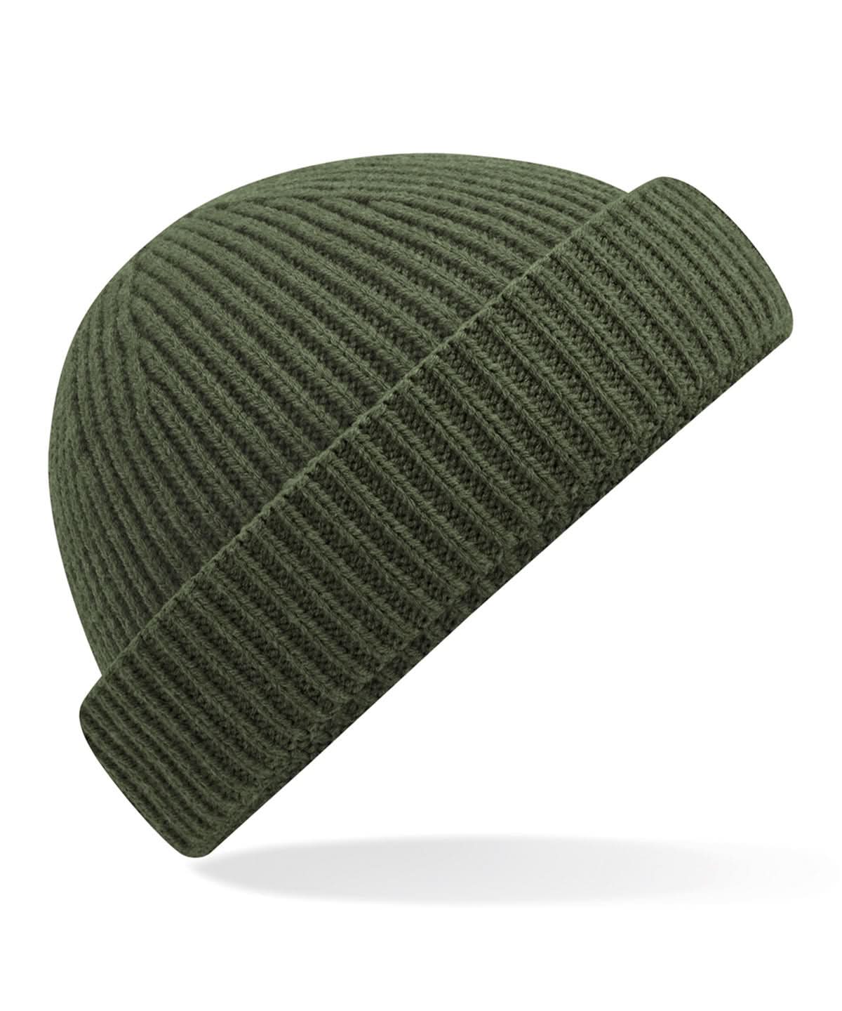 Beechfield Harbour beanie B383R - Olive Green One size - Customisable Beanies