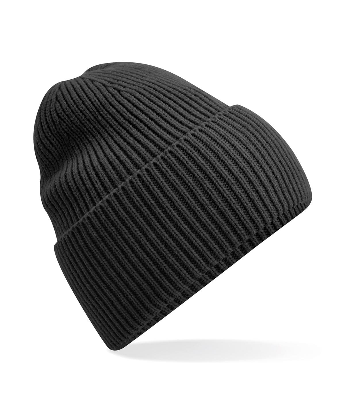 Beechfield Oversized cuffed beanie B384R - Charcoal One size - Customisable Beanies