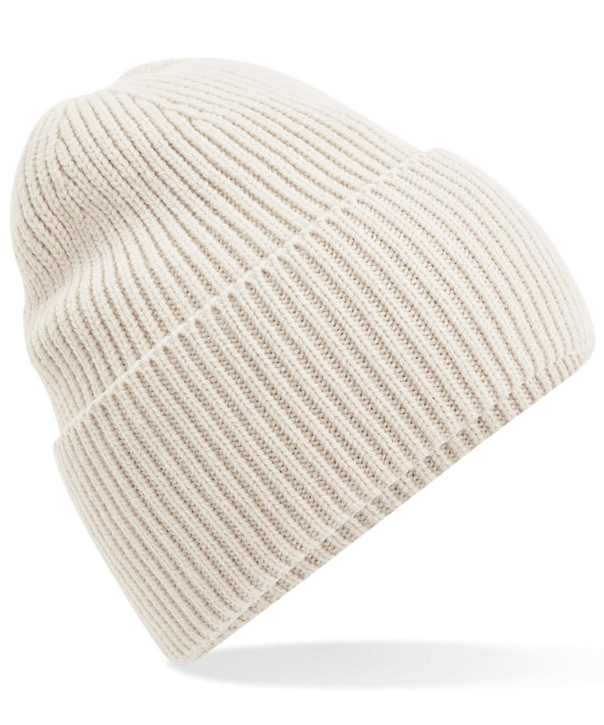 Beechfield Oversized cuffed beanie B384R - Oatmeal One size - Customisable Beanies