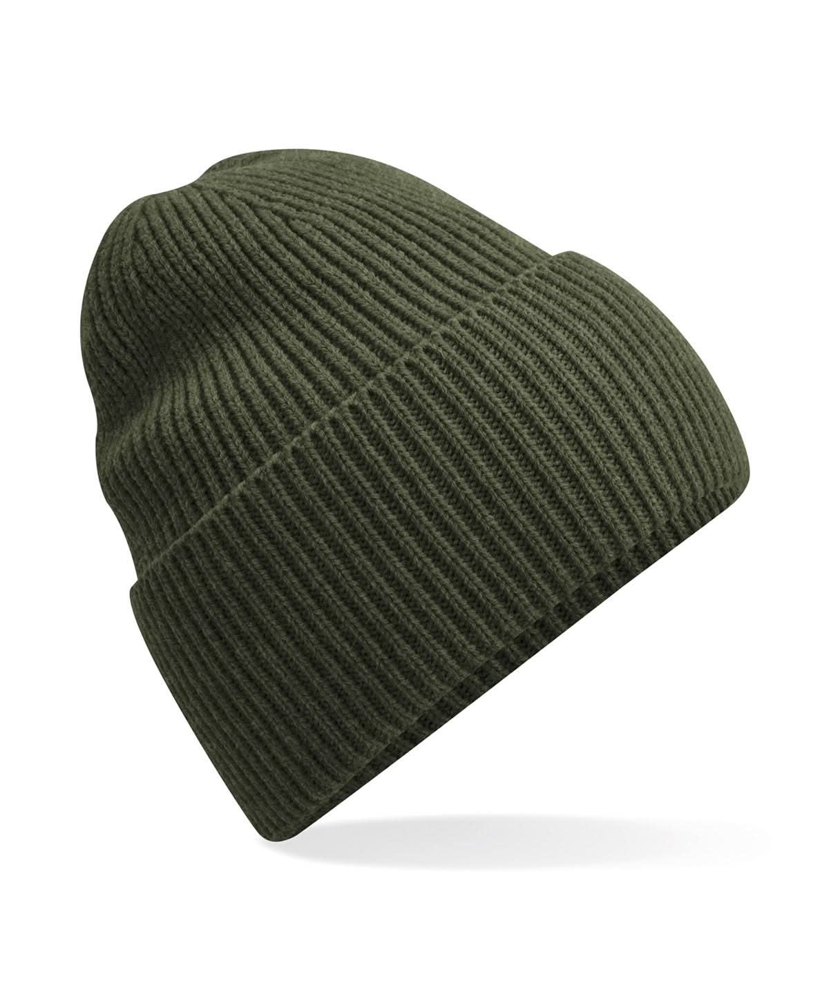 Beechfield Oversized cuffed beanie B384R - Olive Green One size - Customisable Beanies