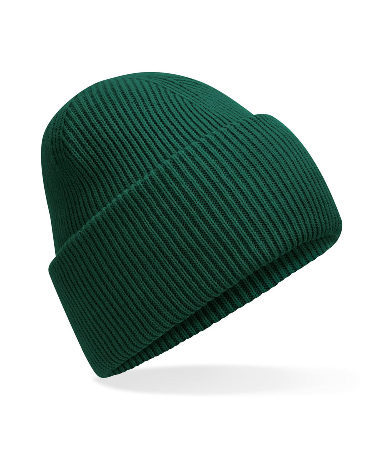 Beechfield Classic engineered deep cuffed beanie B385R - Bottle Green One size - Customisable Beanies