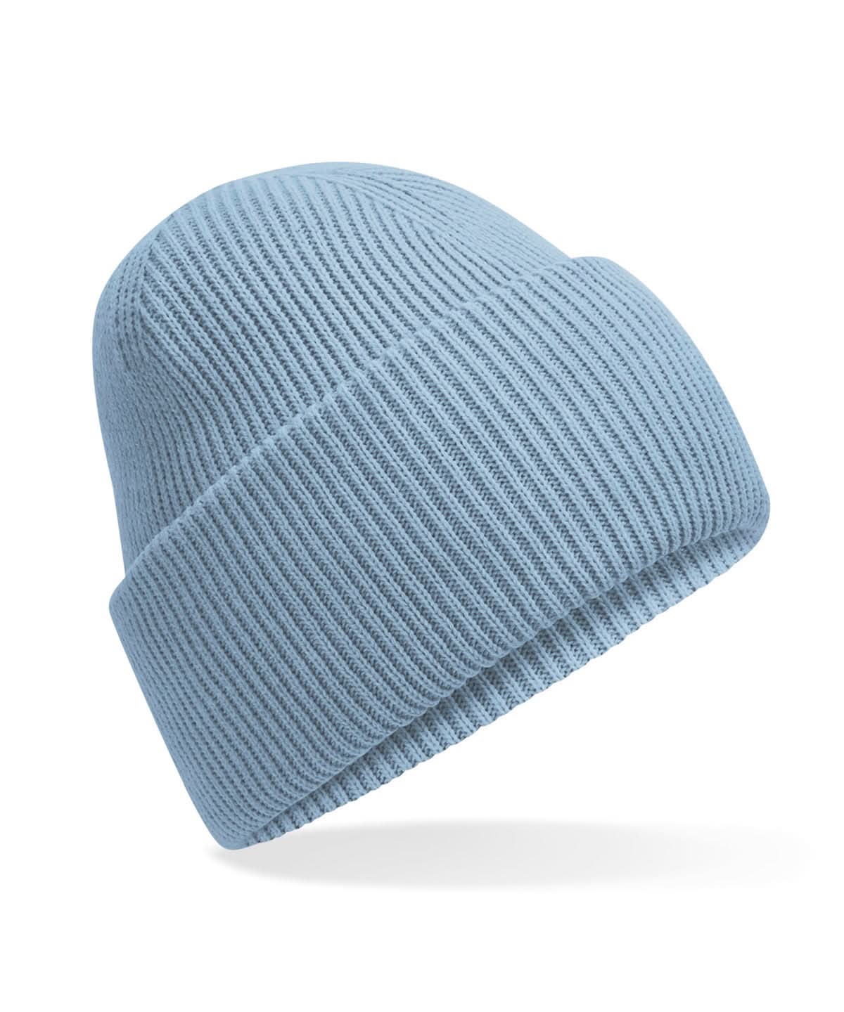 Beechfield Classic engineered deep cuffed beanie B385R - Dusty Blue One size - Customisable Beanies