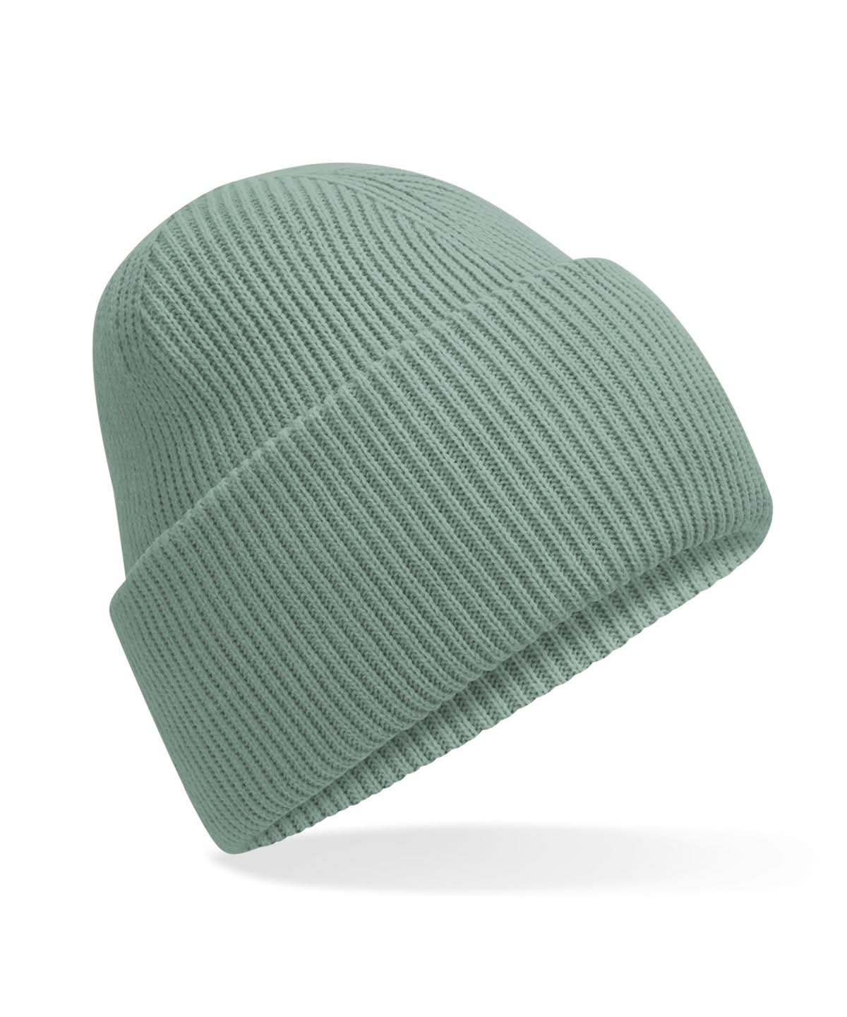 Beechfield Classic engineered deep cuffed beanie B385R - Dusty Green One size - Customisable Beanies