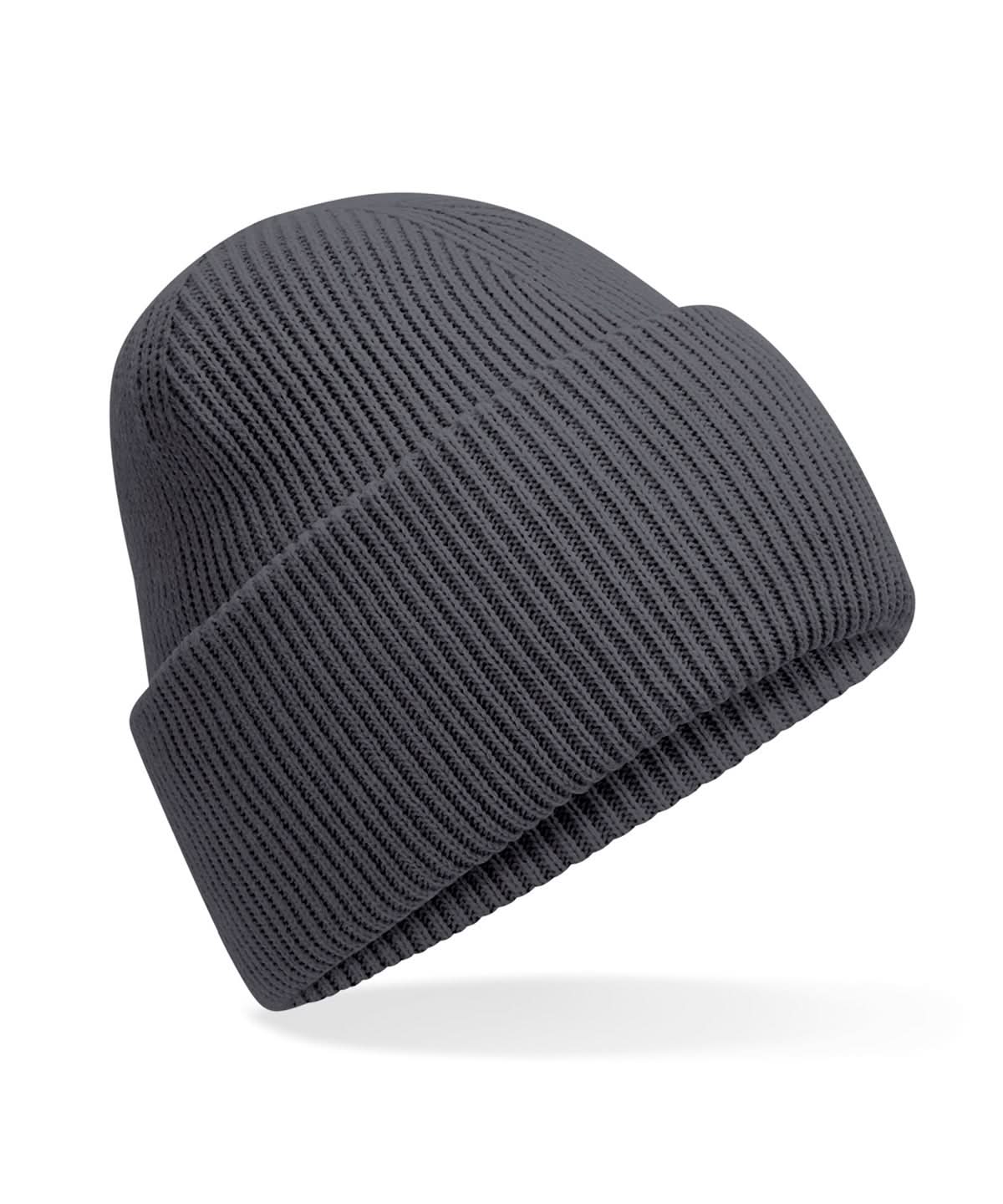 Beechfield Classic engineered deep cuffed beanie B385R - Graphite Grey One size - Customisable Beanies