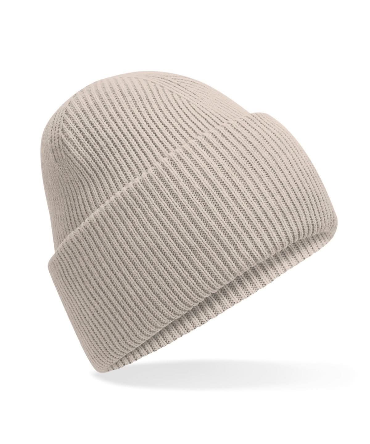 Beechfield Classic engineered deep cuffed beanie B385R - Natural Stone One size - Customisable Beanies