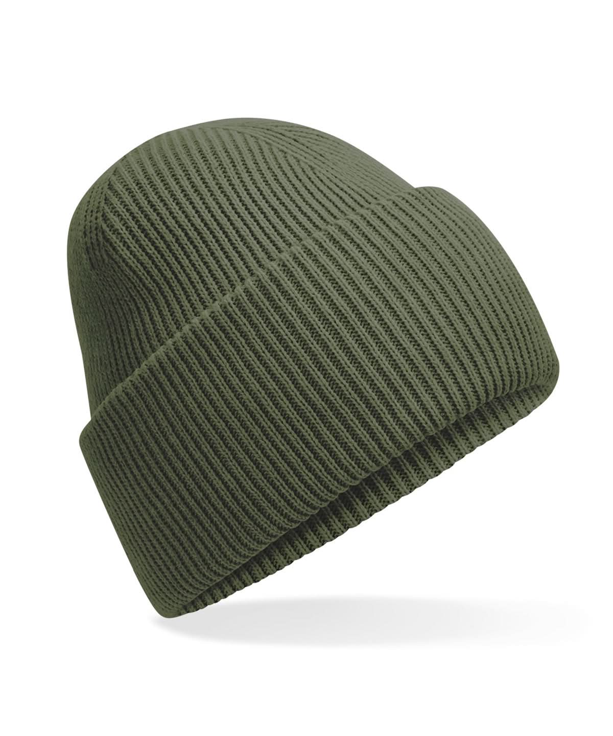 Beechfield Classic engineered deep cuffed beanie B385R - Olive Green One size - Customisable Beanies