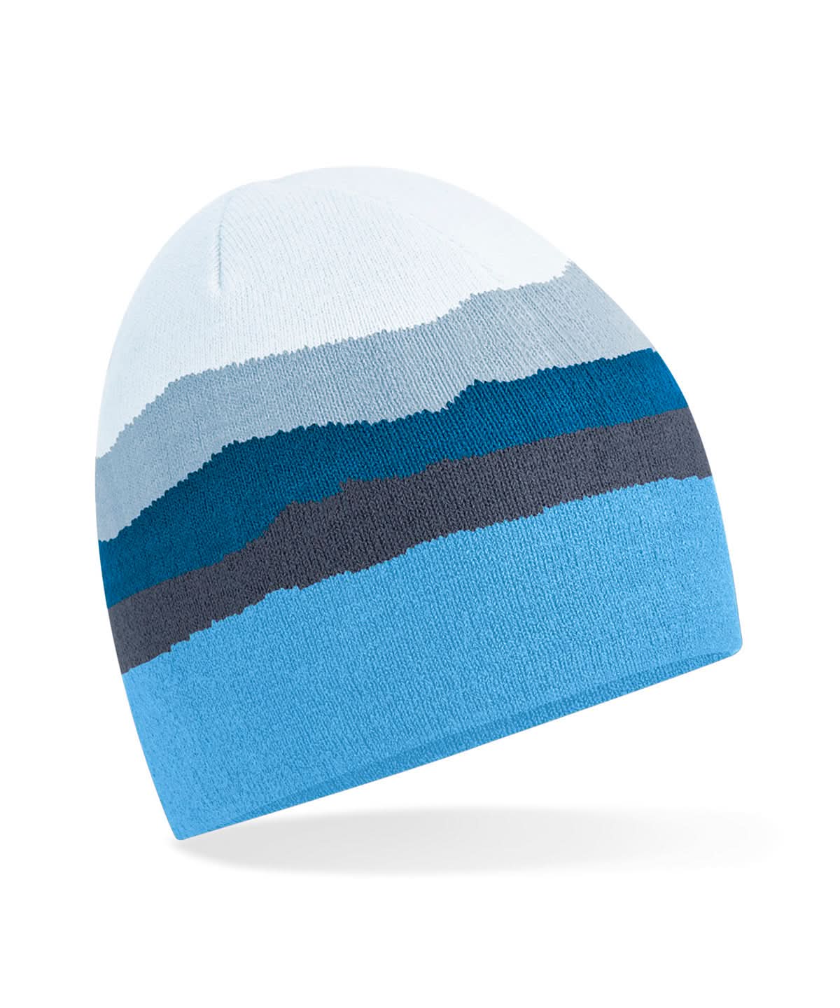 Beechfield Mountain peaks pull on beanie B394R - Glacier Peaks One size - Customisable Beanies