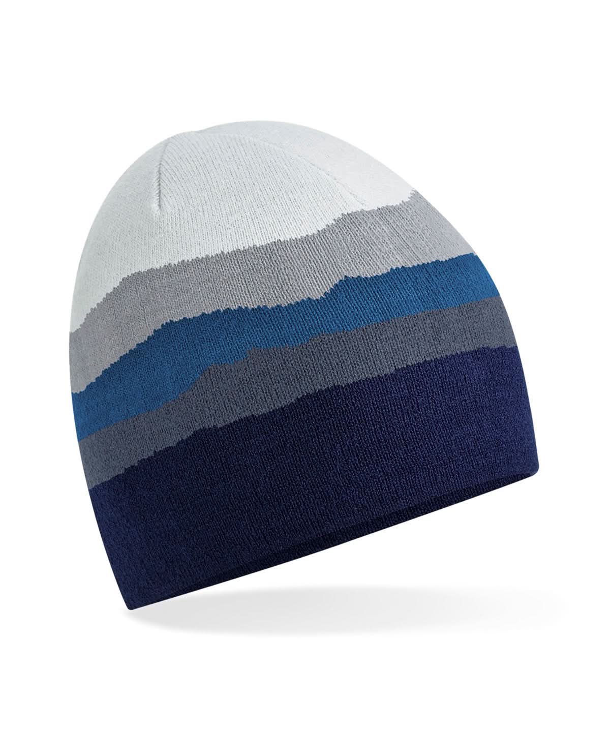 Beechfield Mountain peaks pull on beanie B394R - Rocky Peaks One size - Customisable Beanies
