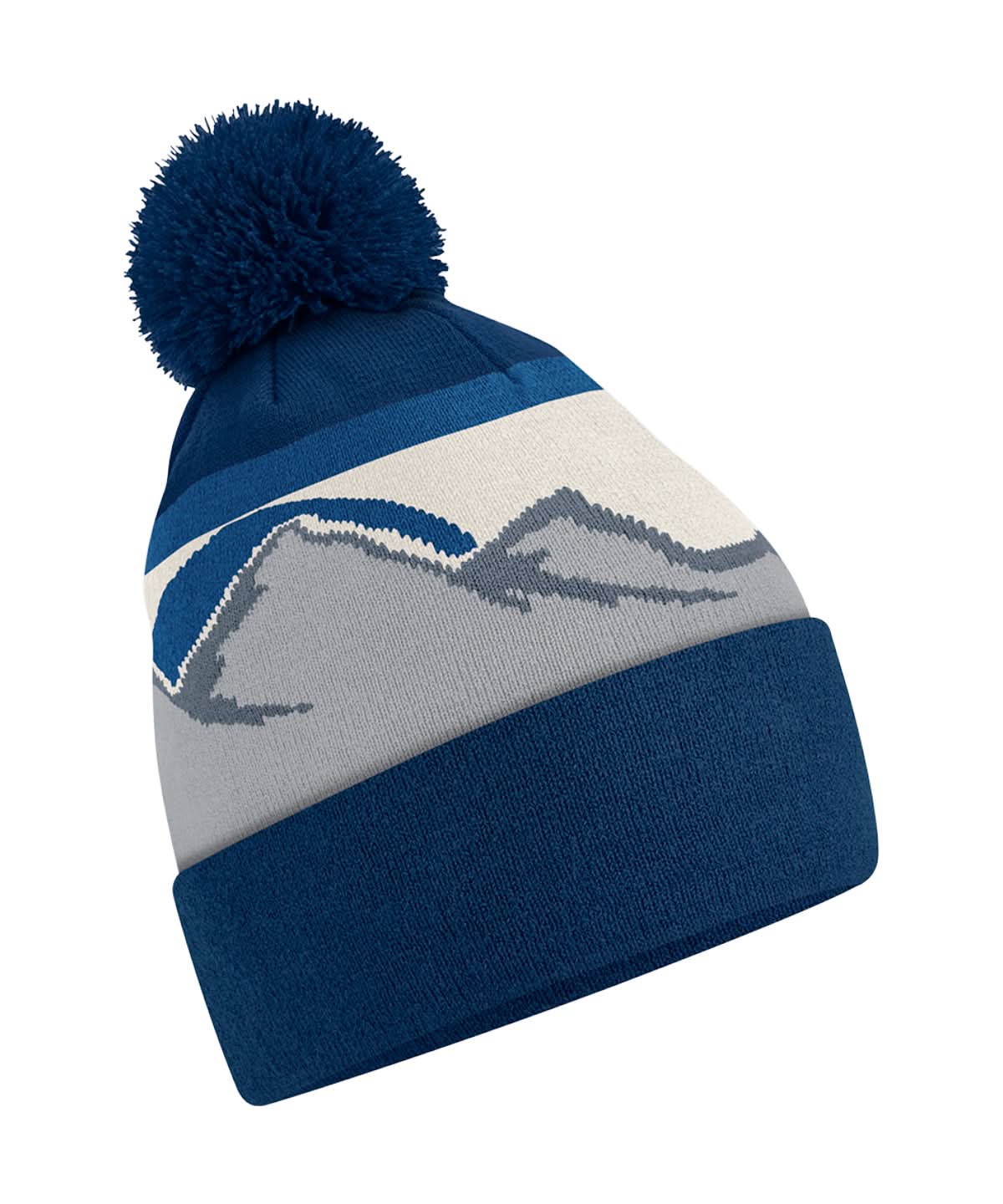 Beechfield Mountain peaks pom pom beanie B395R - Rocky Peaks One size - Customisable Beanies