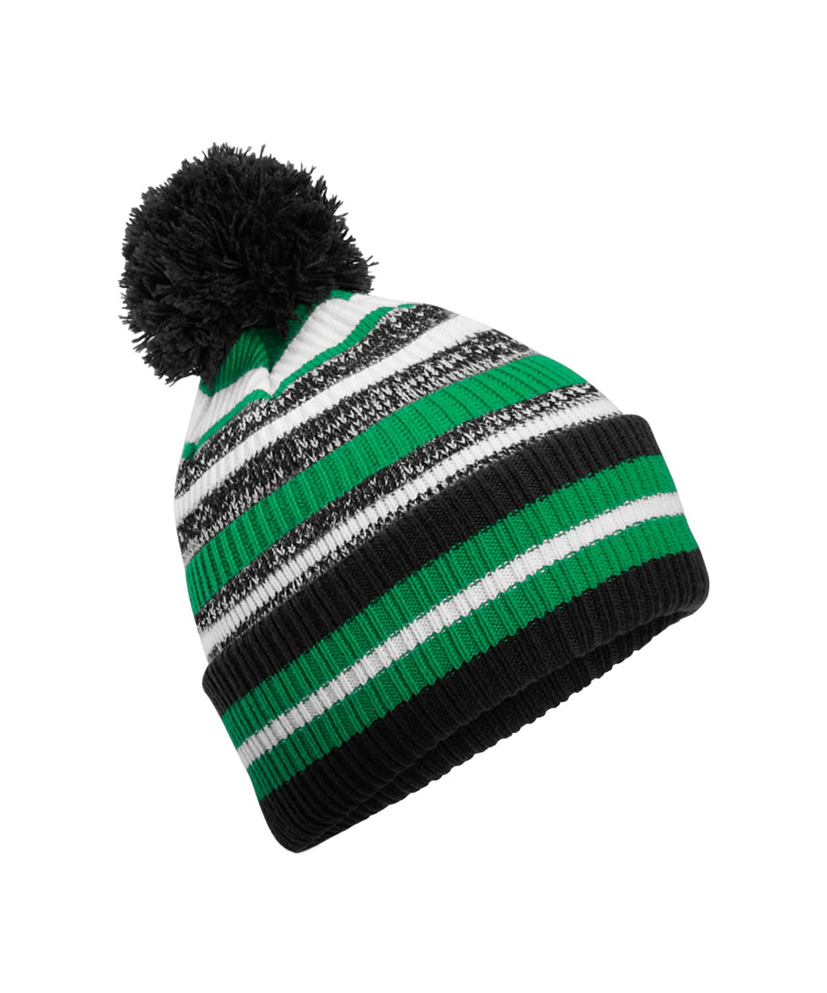 Beechfield Multi sport fan beanie B474R - Black Kelly Green White One size - Customisable Beanies