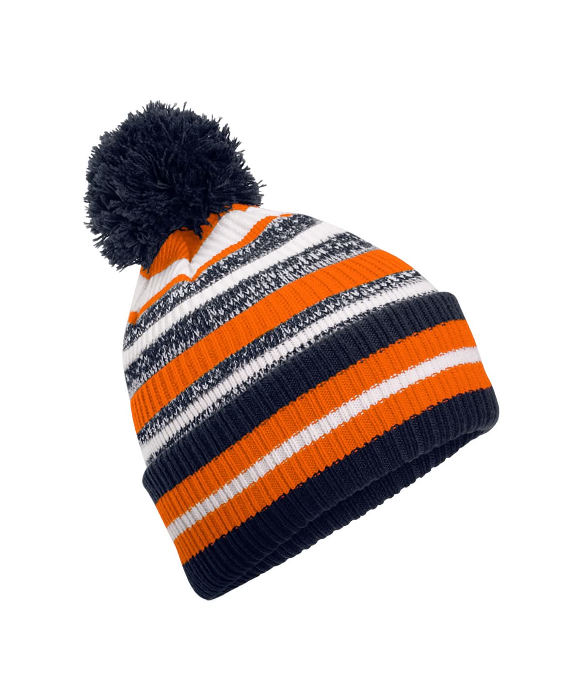 Beechfield Multi sport fan beanie B474R - French Navy Orange White One size - Customisable Beanies