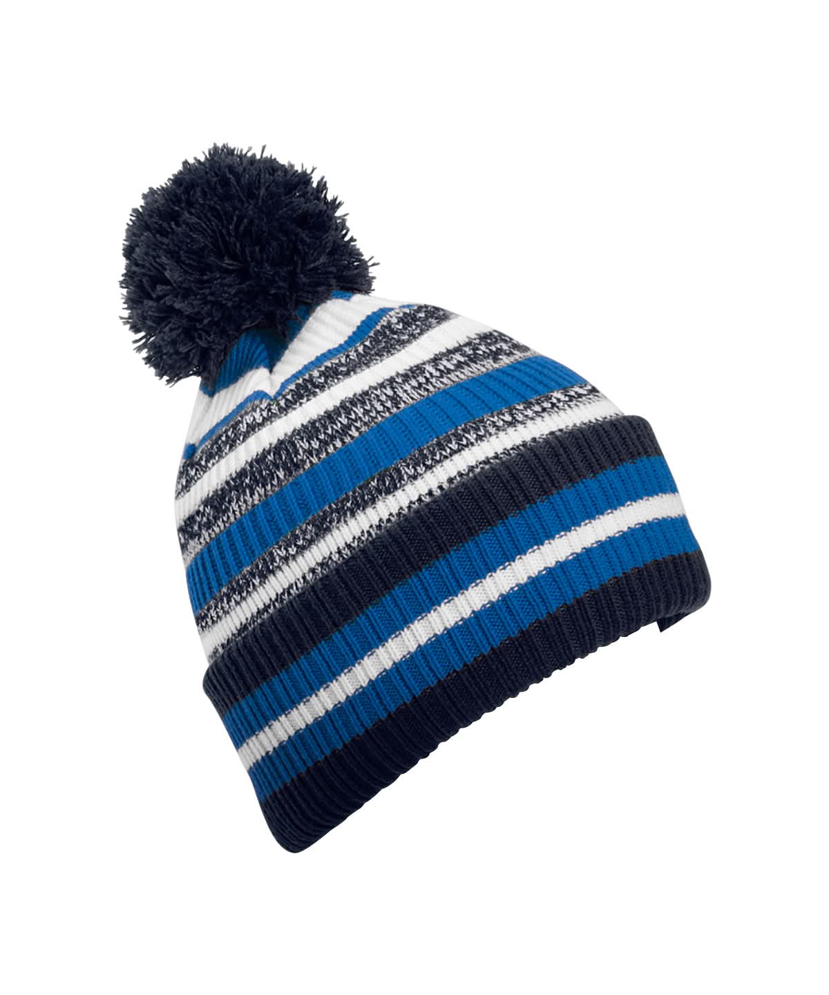 Beechfield Multi sport fan beanie B474R - Sapphire Blue French Navy White One size - Customisable Beanies