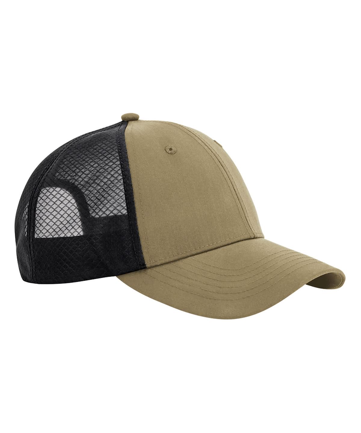 Beechfield Technical mesh trucker B644R - Desert Sand Black One size - Customisable Caps