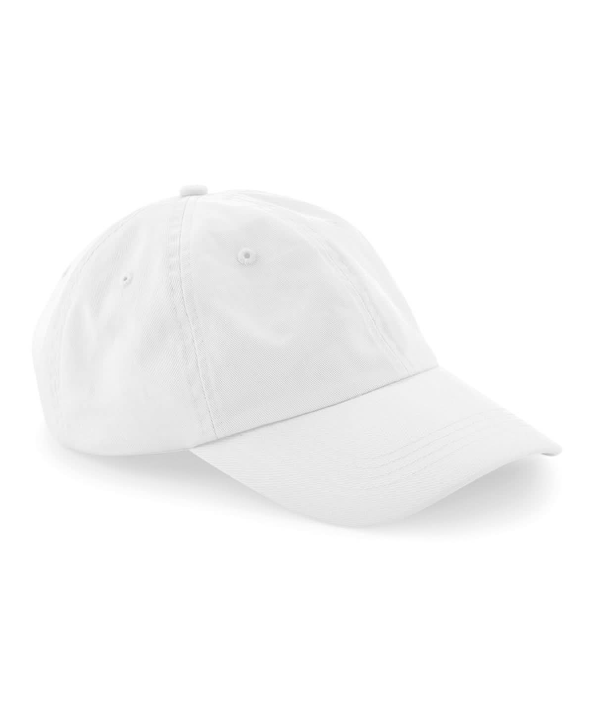 Beechfield Organic cotton 6 panel dad cap B652N - White One size - Customisable Caps