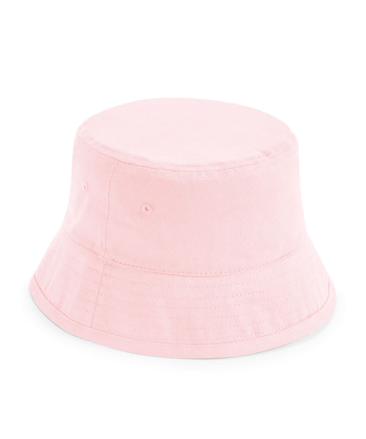 Beechfield Junior organic cotton bucket hat B90NB - Powder Pink - Customisable Hats
