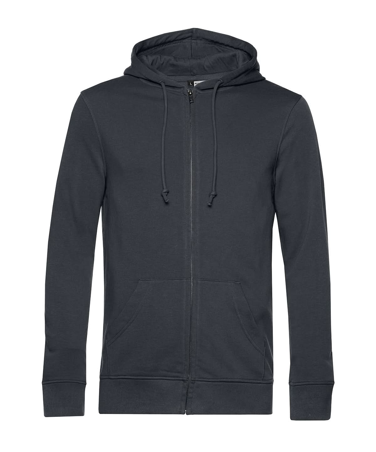 B&C Collection Inspire Zipped Hood BA002 - Asphalt - Customisable Hoodies