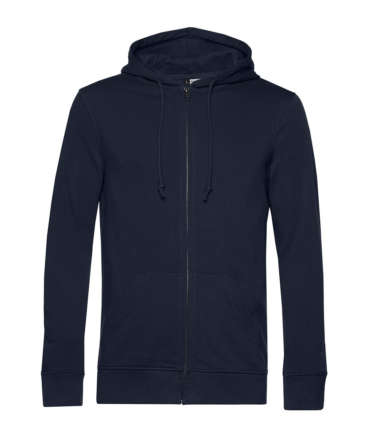 B&C Collection Inspire Zipped Hood BA002 - Navy Blue - Customisable Hoodies