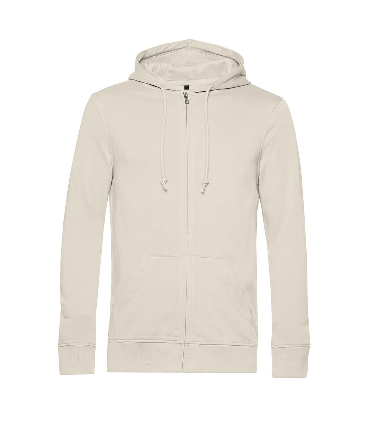 B&C Collection Inspire Zipped Hood BA002 - Off White - Customisable Hoodies