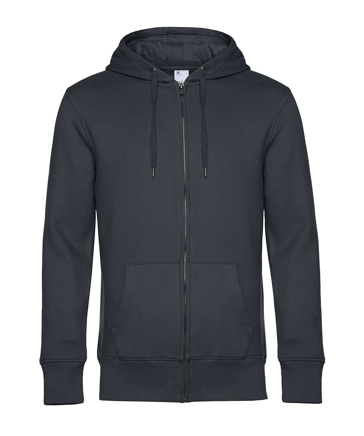 B&C Collection KING Zipped Hood BA012 - Asphalt - Customisable Hoodies