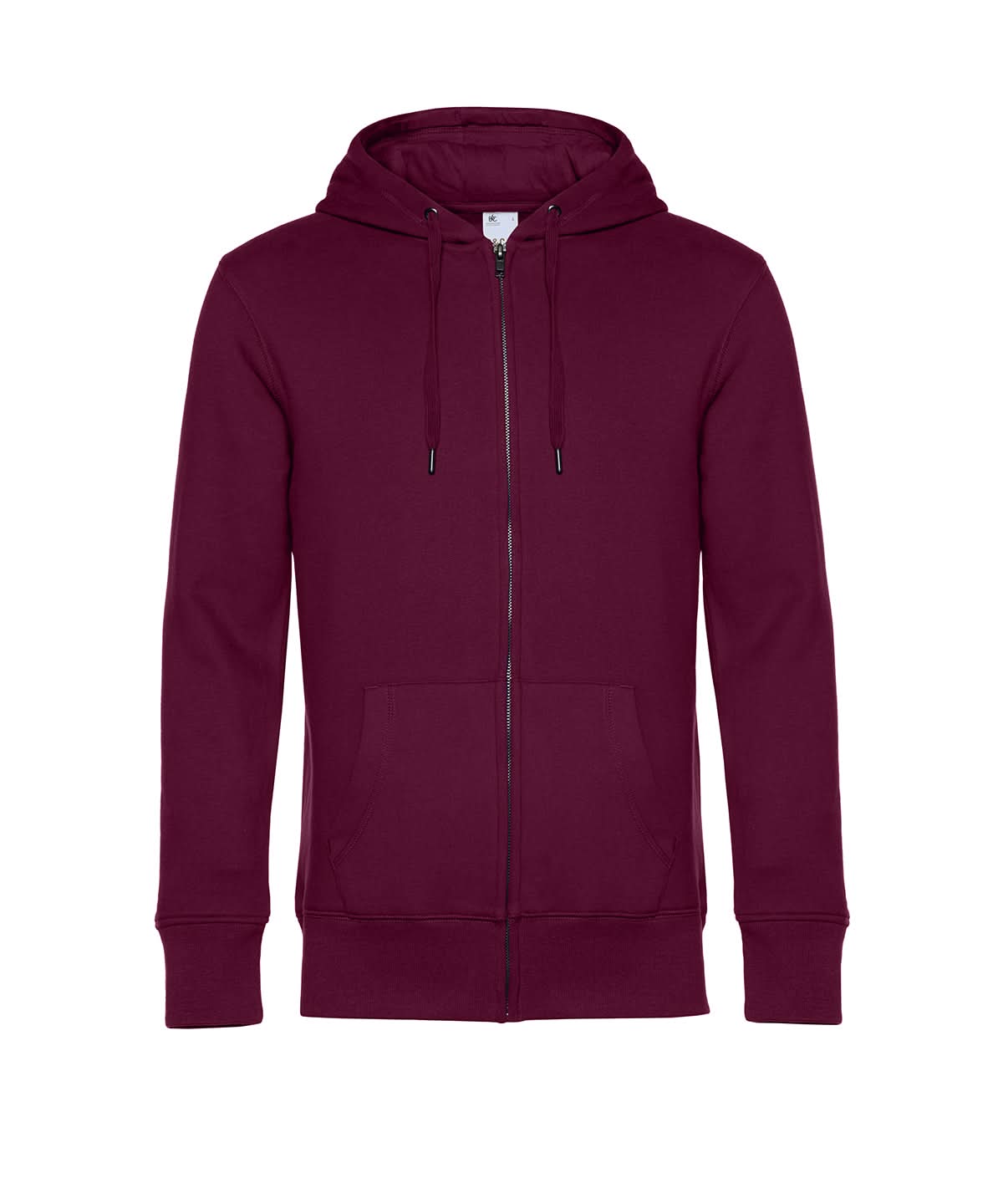B&C Collection KING Zipped Hood BA012 - Dark Cherry - Customisable Hoodies