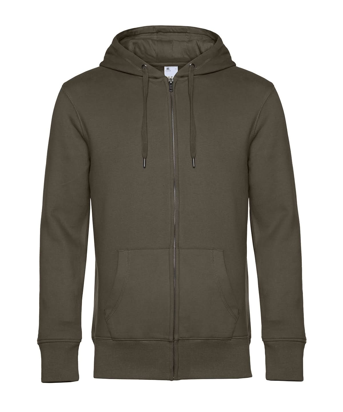 B&C Collection KING Zipped Hood BA012 - Khaki - Customisable Hoodies