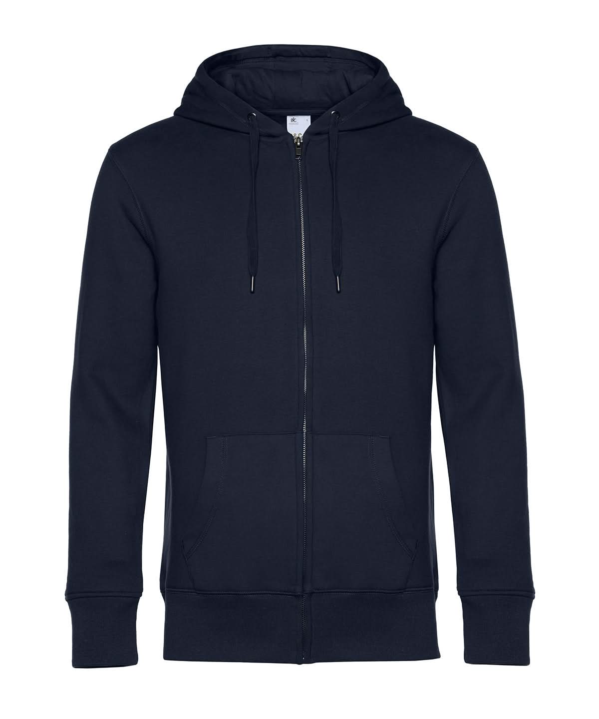 B&C Collection KING Zipped Hood BA012 - Navy Blue - Customisable Hoodies