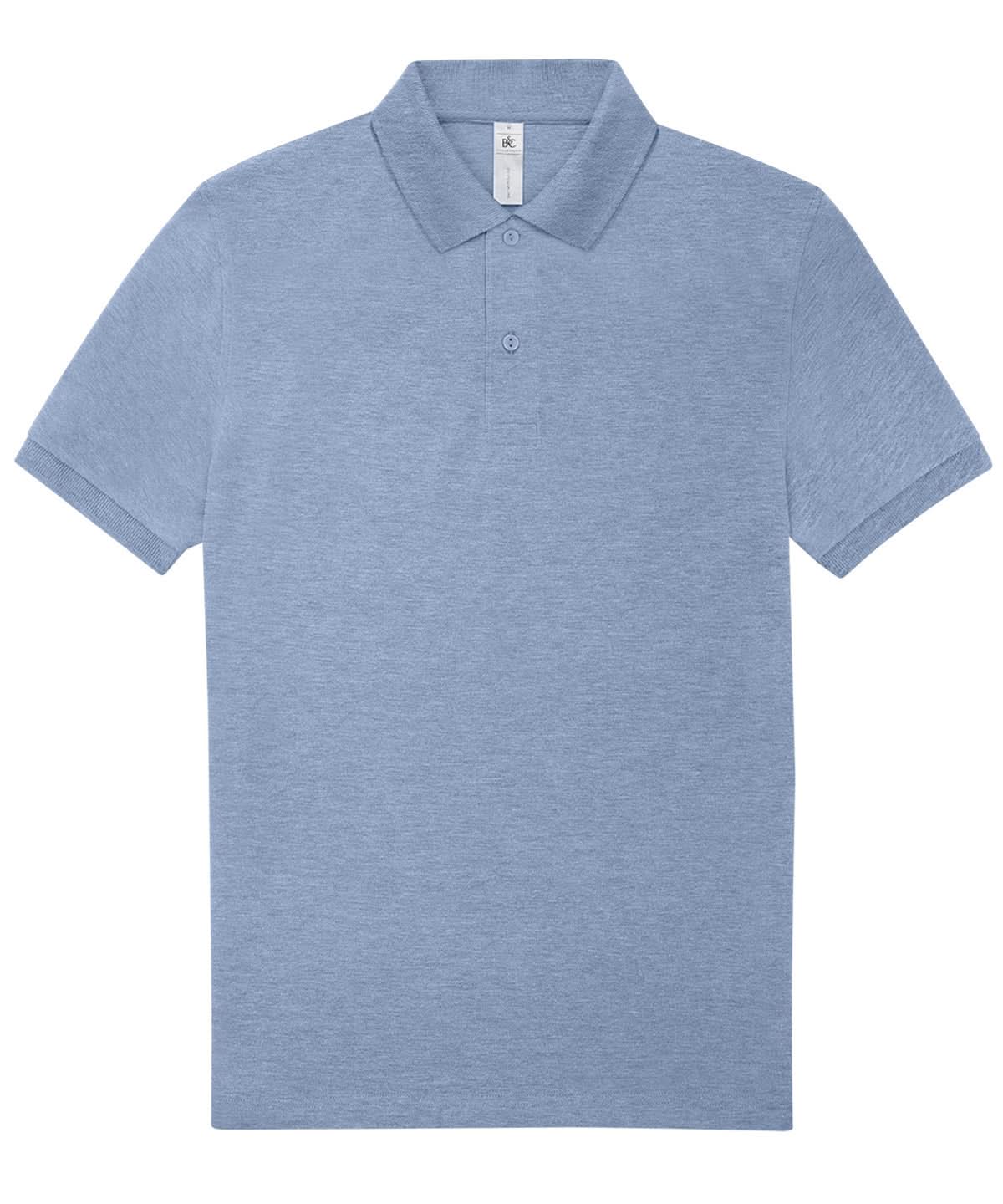 B&C Collection My Polo 210 Heather Blue BA263 - Heather Blue - Customisable Polos