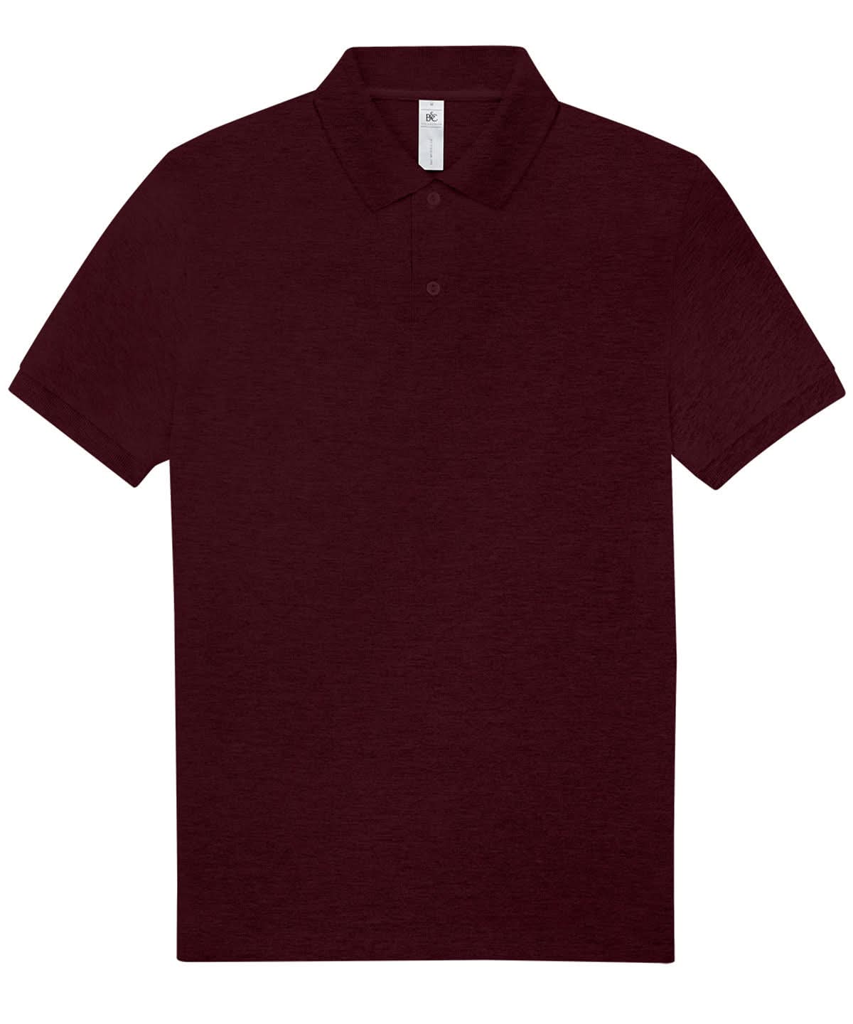 B&C Collection My Polo 210 Heather Burgundy BA263 - Heather Burgundy - Customisable Polos