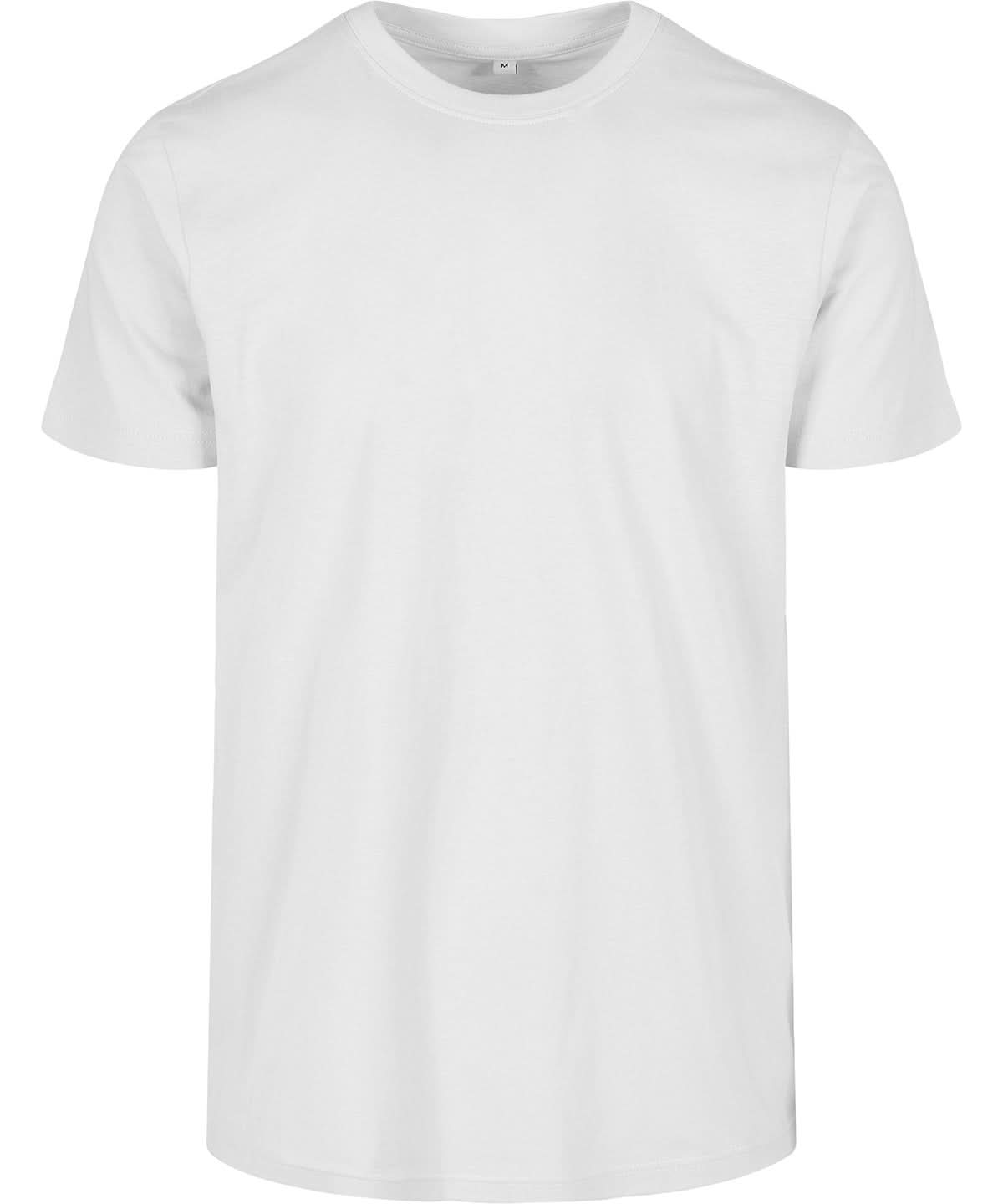 Build Your Brand Basic BYB Basic round neck tee White BB010 - White - Customisable T-Shirts