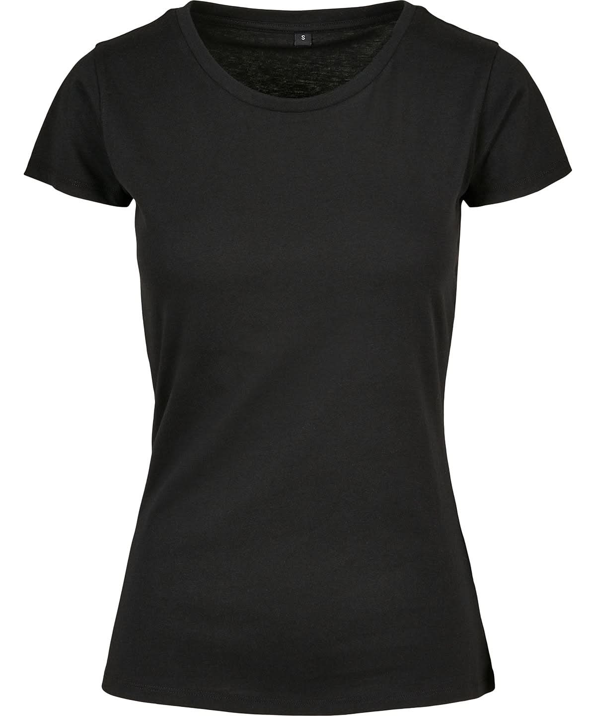 Build Your Brand Basic BYB Womens basic tee Black BB012 - Black - Customisable T-Shirts