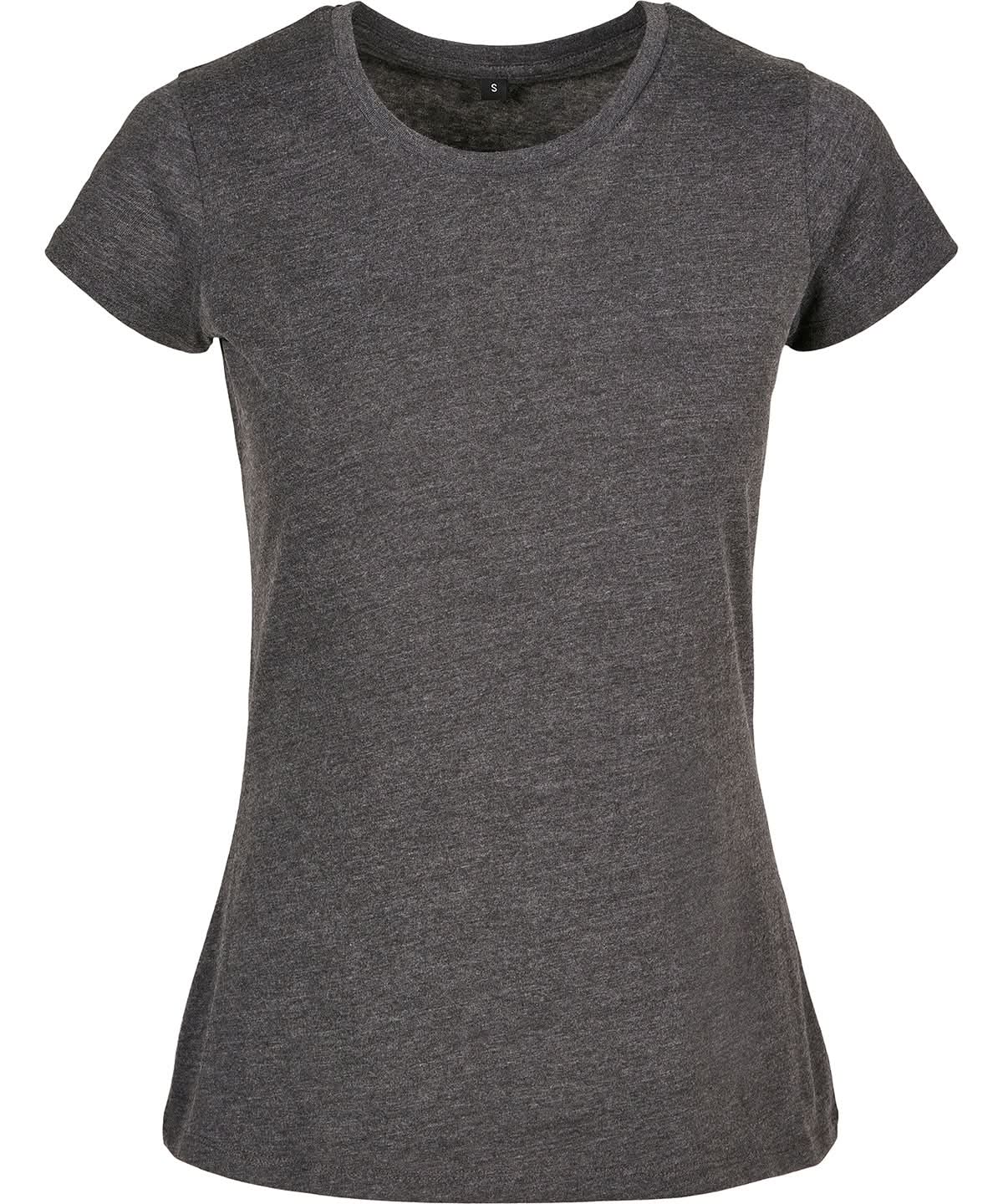 Build Your Brand Basic BYB Womens basic tee Charcoal BB012 - Charcoal - Customisable T-Shirts