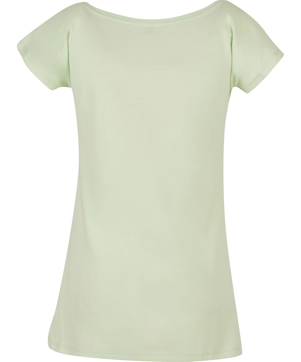 Build Your Brand Basic BYB Womens wide neck tee Light Mint BB013 - Light Mint - Customisable T-Shirts