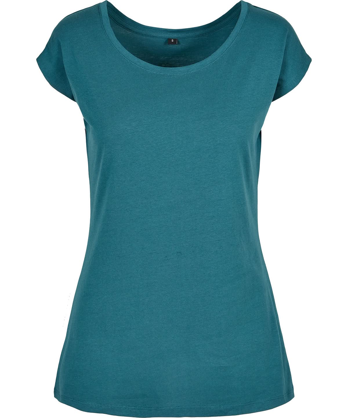 Build Your Brand Basic BYB Womens wide neck tee Teal BB013 - Teal - Customisable T-Shirts