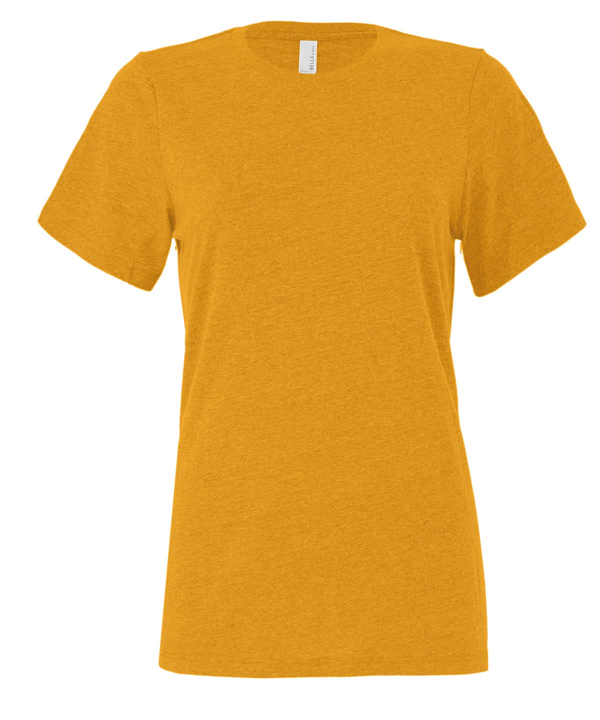 Bella Canvas Womens relaxed Jersey short sleeve tee Heather Mustard BE046 - Heather Mustard - Customisable T-Shirts